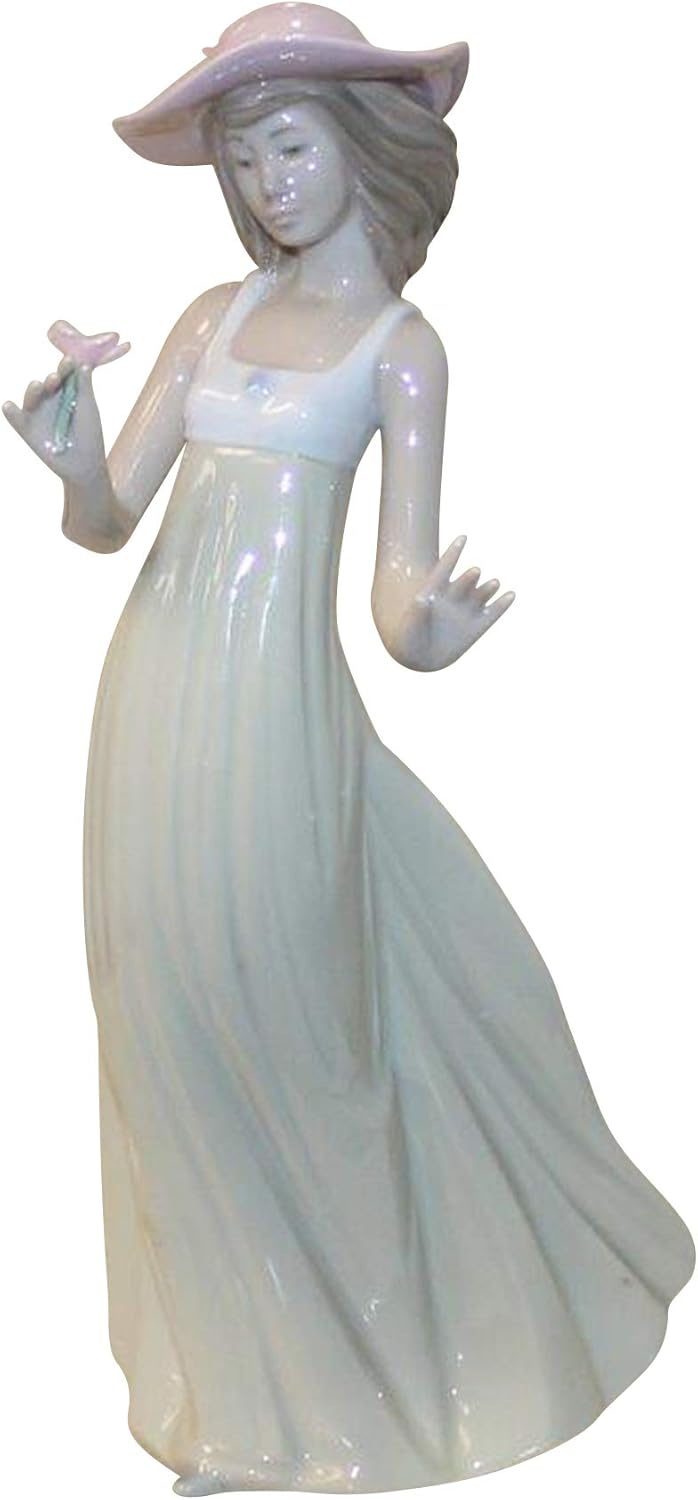 LLADRÓ Nao Porzellanfigur, sanfte Brise, 25,4 cm hoch, Mädchen/Junge Dame