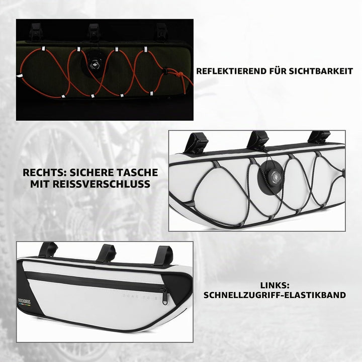 ROCKBROS Road-to-Sky Fahrrad Rahmentasche Reflektierende Wasserabweisende Fahrradtasche für Rahmen 2