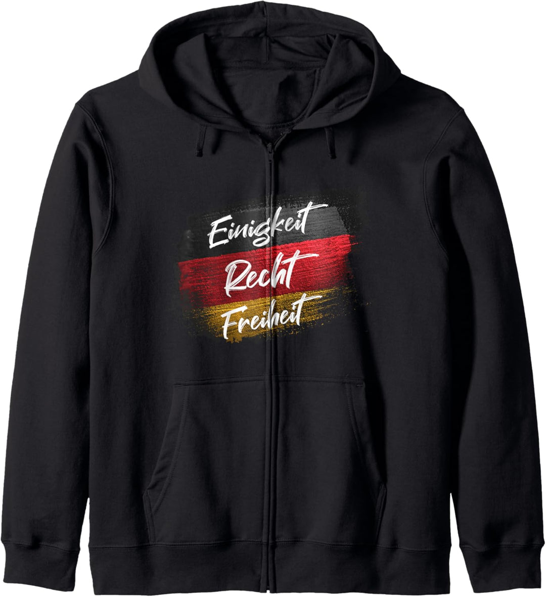 Deutschland Flagge - Protest Demo Einigkeit Recht Freiheit Kapuzenjacke