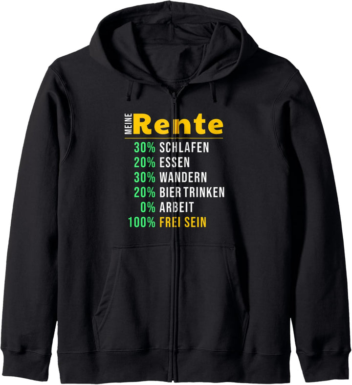 Meine Rente Wandern Rentner Plan Renteneintritt Kapuzenjacke