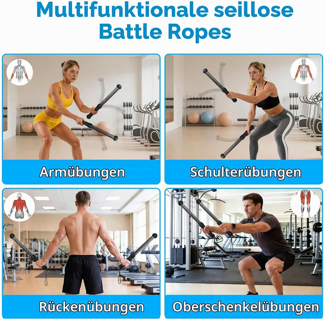 Ropeless Battle Ropes, Seillose Kampfseile Tragbare Gewichtete Seile Ohne Seil Ganzkörpertrainingsge