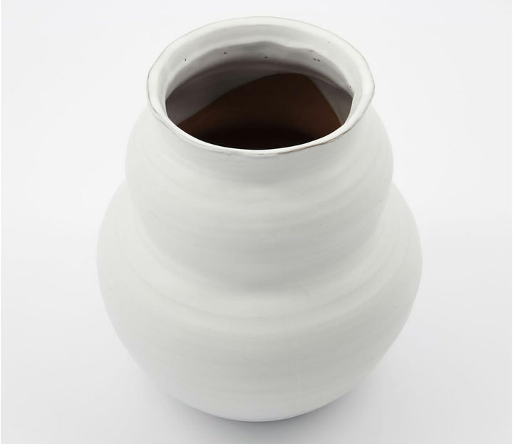 Vase, Juno, Weiss Product size:h: 19 cm, dia: 17 cm Weiss, Product size:h: 19 cm, dia: 17 cm Weiss