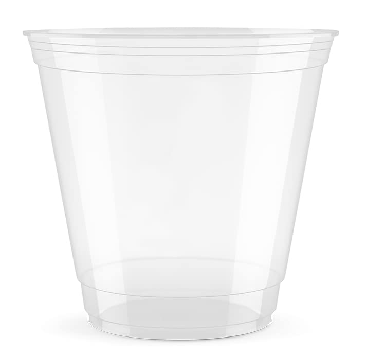 Generisch CWPack Plastikbecher - 0,26 ml transparent | Einwegbecher für Eis, praktischer Joghurtbech