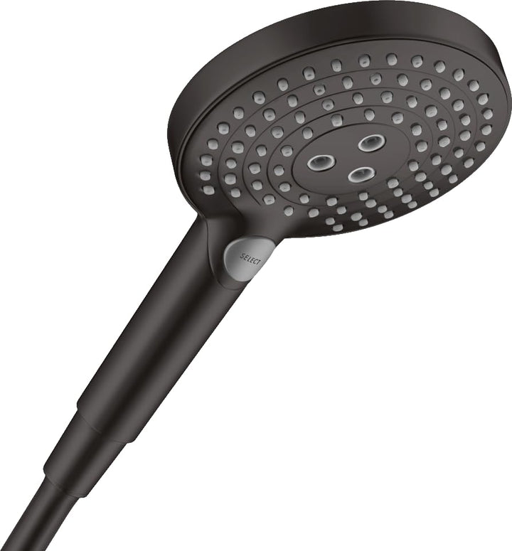 hansgrohe Raindance Select S - wassersparender Duschkopf 5,7 l/min (EcoSmart+), Handbrause mit 3 Str