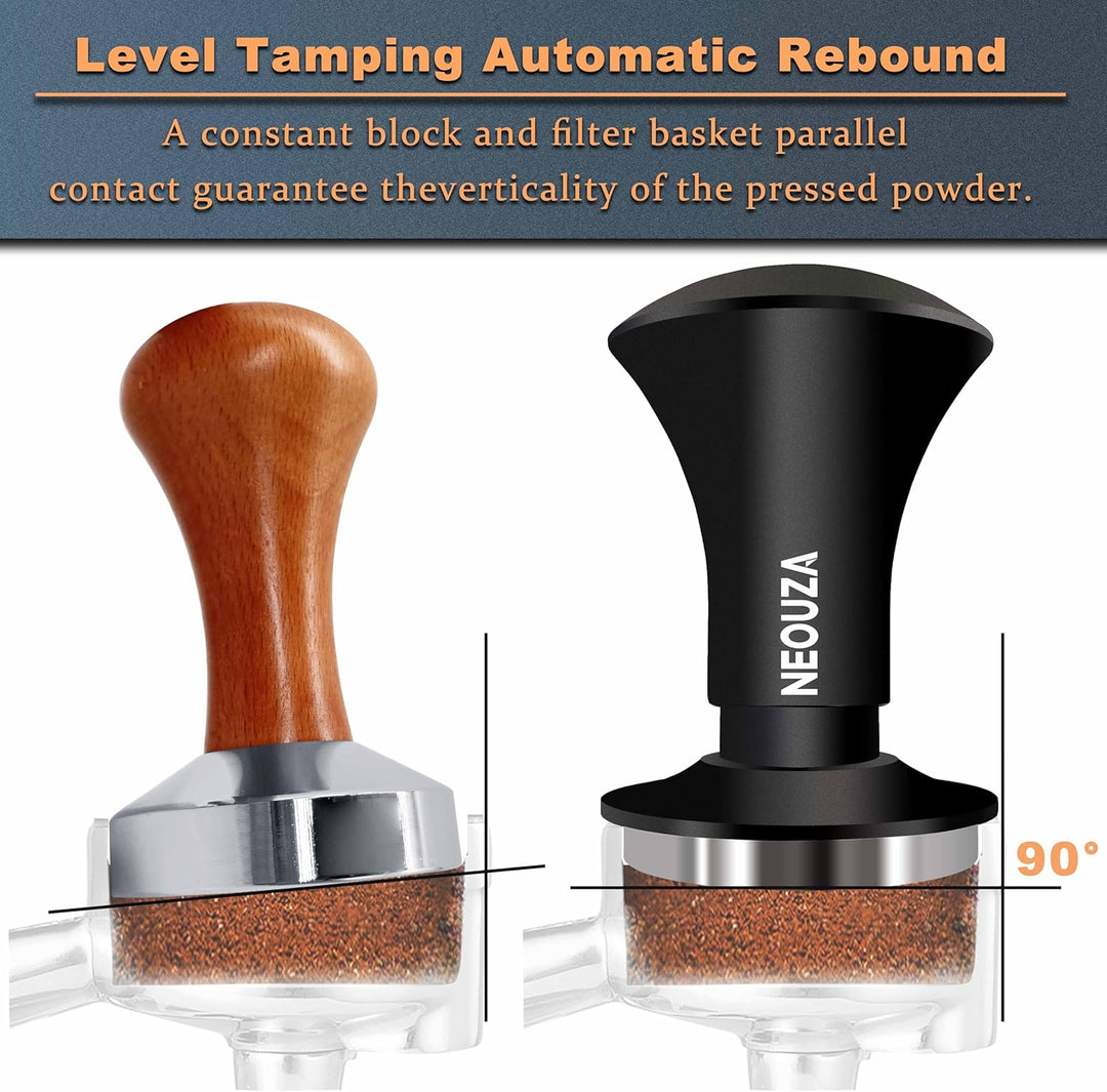 NEOUZA Espresso Tamper V2 Dual Calibrated Spring Loaded for Coffee Machine Siebträger, Anti Pressure