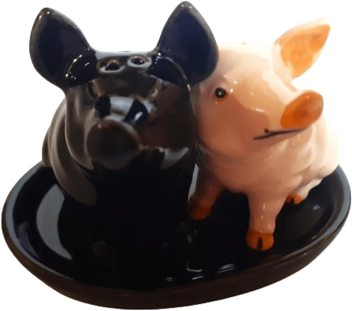Schweine Salz und Pfeffer-streuer Set Keramik Tiere Schweine Geschenk 3 teilig