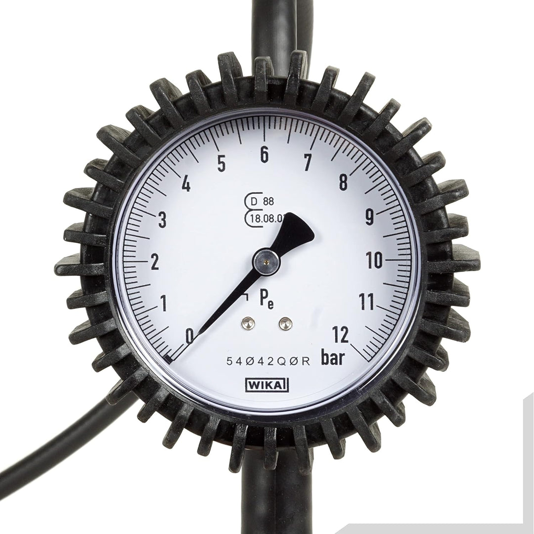 GAV Reifenfüller Messgerät mit WIKA 80mm Manometer (Geeicht) Profi Reifendruckprüfer Druckluft für A