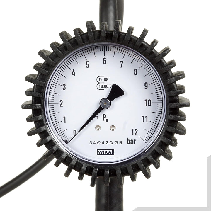 GAV Reifenfüller Messgerät mit WIKA 80mm Manometer (Geeicht) Profi Reifendruckprüfer Druckluft für A