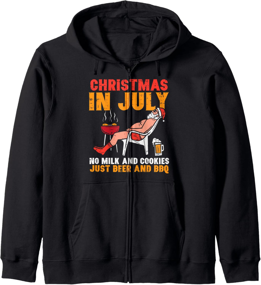 Christmas In July Beer And Bbq Summer Xmas In July Men Dad Kapuzenjacke