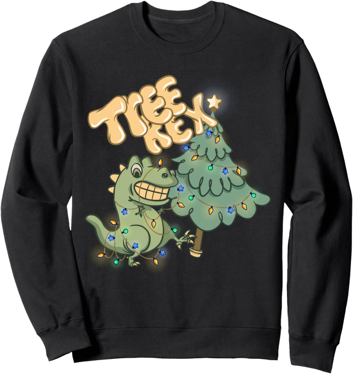 Merry Christmas Dinosaurier Tree Rex Schlafanzug Xmas Sweatshirt