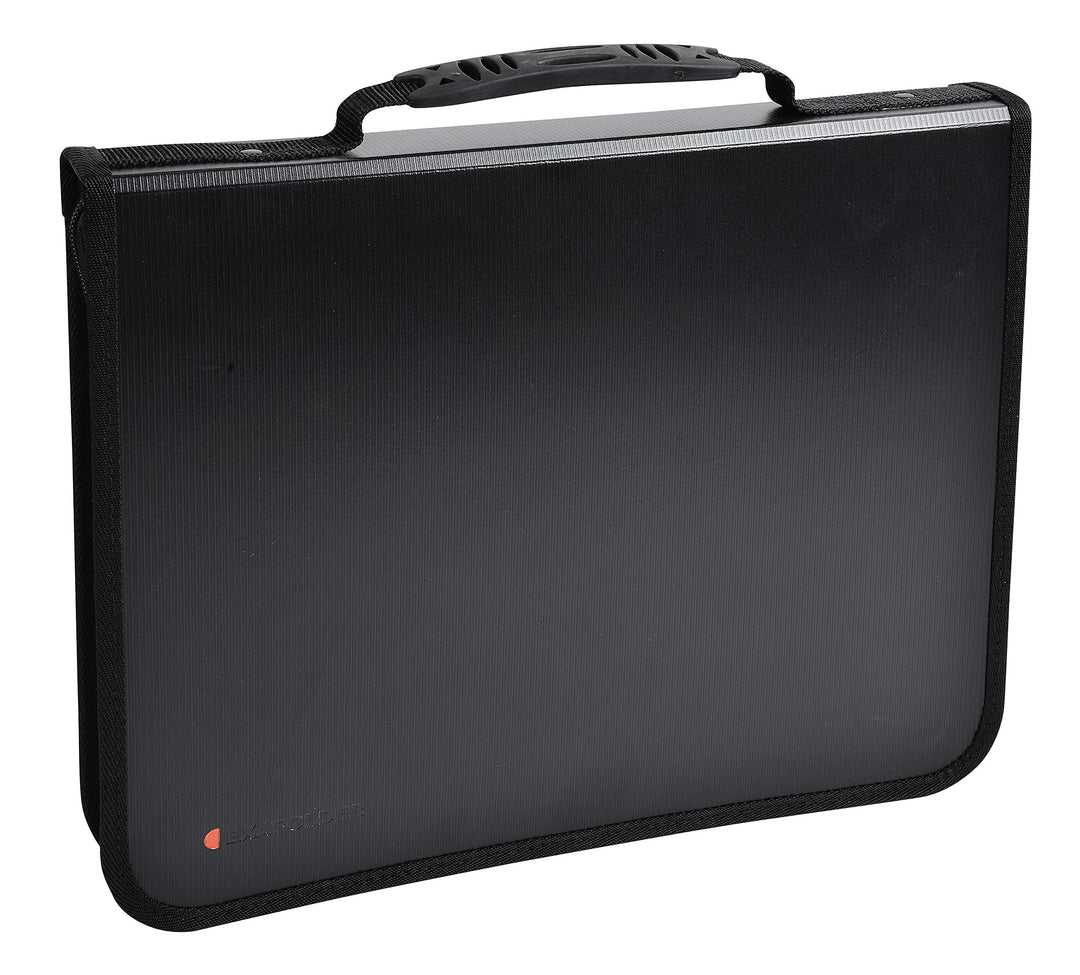 Exacompta 55634E Konferenzmappe Exafolder mit Reissverschluss und Henkel / Schwarzer Organizer mit a