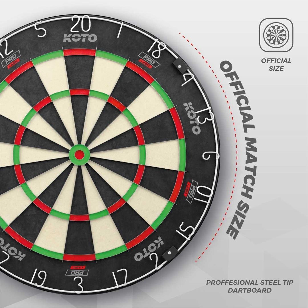 KOTO - King Pro Surround Dartset Schwarz, 3 Barrels, 2 Sets Flights, 2 Sets Shafts (short &amp; medium),