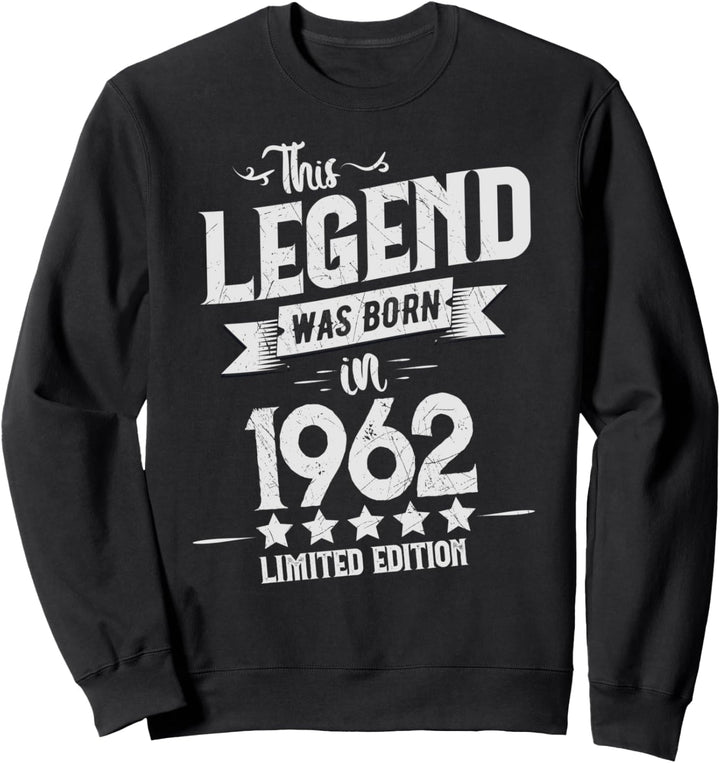 Vintage 1962, 60. Geburtstag Geschenk Mann, 60 Jahre Legende Sweatshirt
