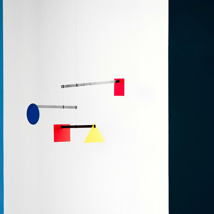 Flensted Mobiles f428 Bauhaus Mobile, Stahl, Mehrfarbig, 35x62 cm