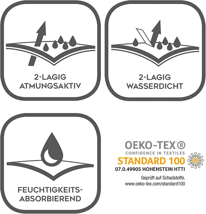 SETEX Wasserdichter Frottee Matratzenschutz, 180 x 200 cm grosser Matratzenschoner, Generation, Weis