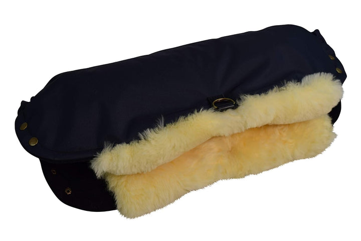 Naturasan Lammfell Handwärmer, warmer Kinderwagen Handmuff mit Lammfell Innenfutter, Muff, Kiwa, Bug