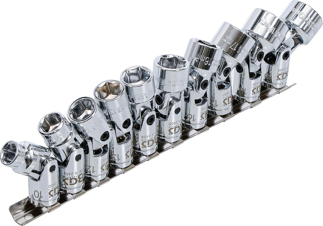 BGS 205 | Kardangelenk-Einsatz-Satz Sechskant | 10 mm (3/8") | SW 10 - 19 mm | 10-tlg.