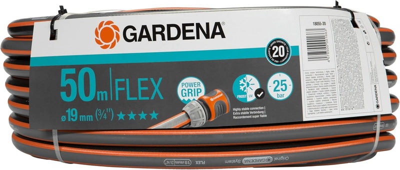 Gardena Comfort FLEX Schlauch 19 mm (3/4 Zoll), 50 m: Formstabiler, flexibler Gartenschlauch mit Pow