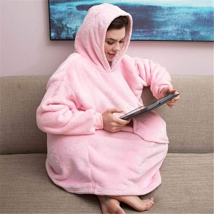 Oversized Hoodie Decke, Wearable Blanket Sweatshirt, Ultra Soft Sherpa Fleece Bequemer Kuschel Hoodi