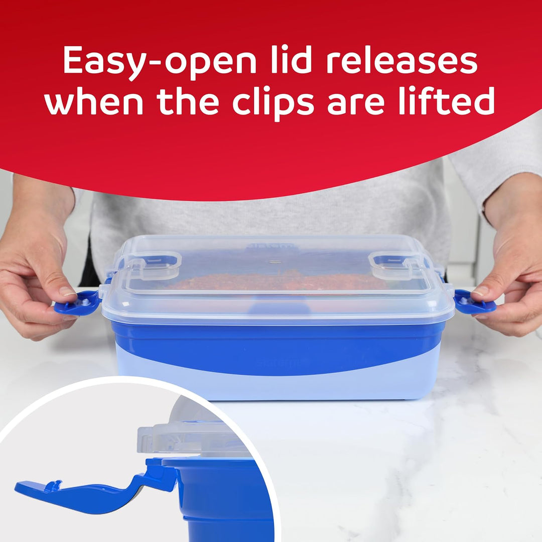 Sistema Heatables Microwave Food Containers | 1L | Leakproof Meal Prep Containers with Lids | 3 Coun