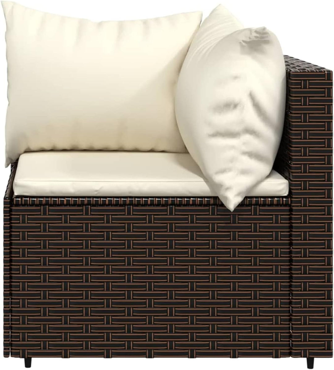 Yolola Poly-Rattan 3-Sitzer Balkonsofa mit Tisch | Balkonmöbel Kleiner Balkon | Gartensofa Set | Rat