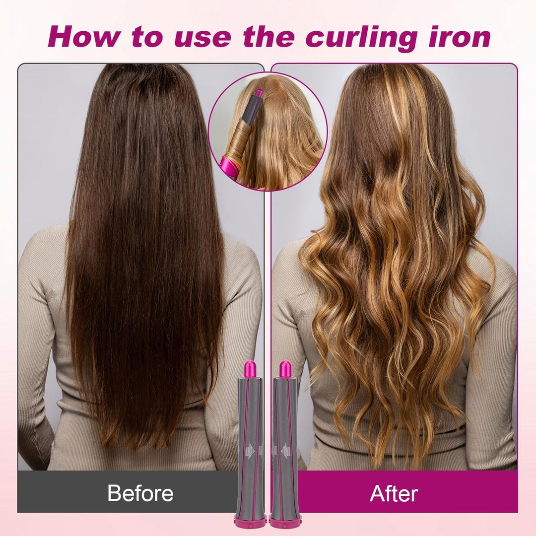 Langhaarfässer und runde Volumenbürste für Dyson Airwrap Styler, Haarstyling-Set enthält 2 Lockenfäs