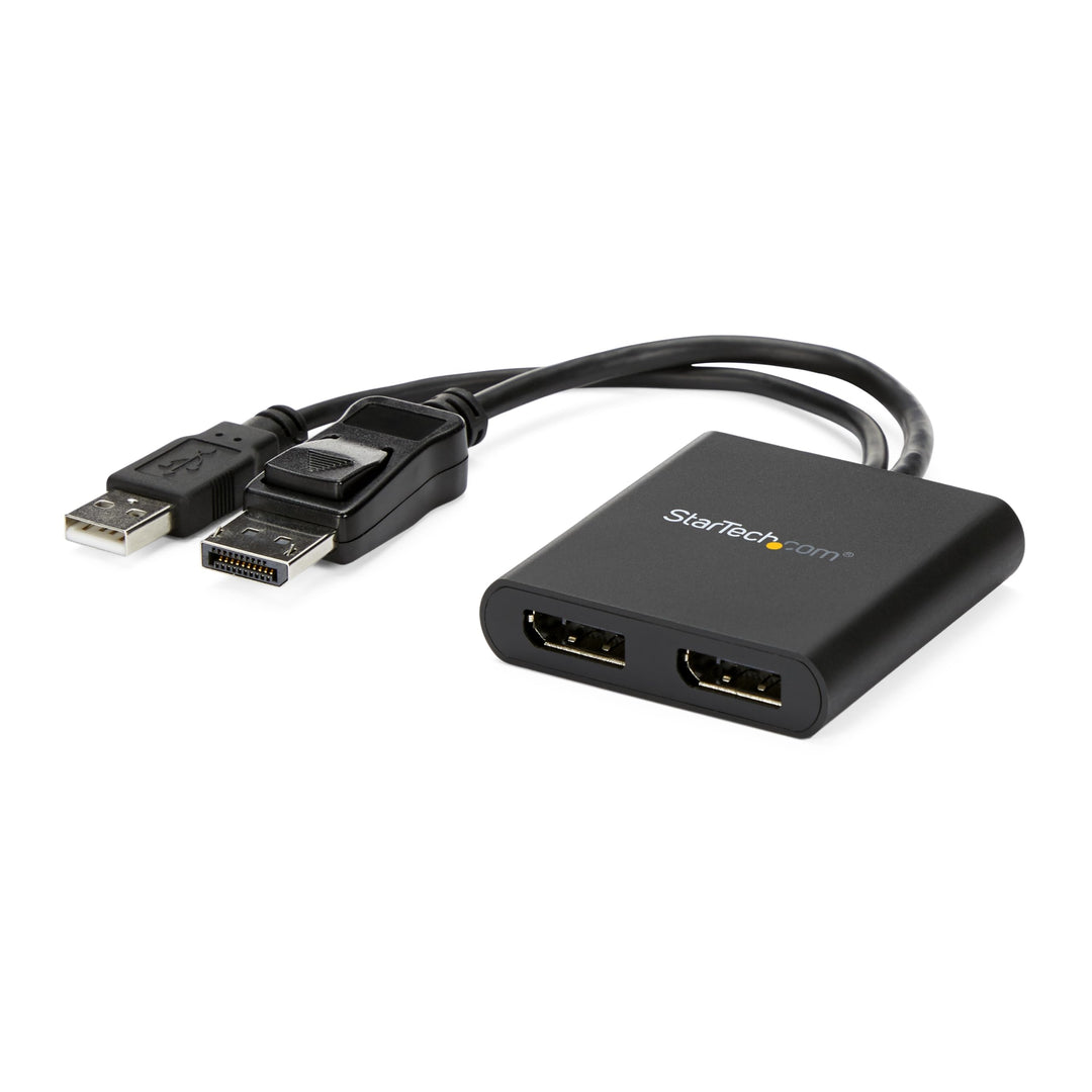 StarTech.com 2-Port Multi-Monitor DisplayPort Adapter, DP auf 2x DisplayPort 1.2 Splitter, Dual 4K 3