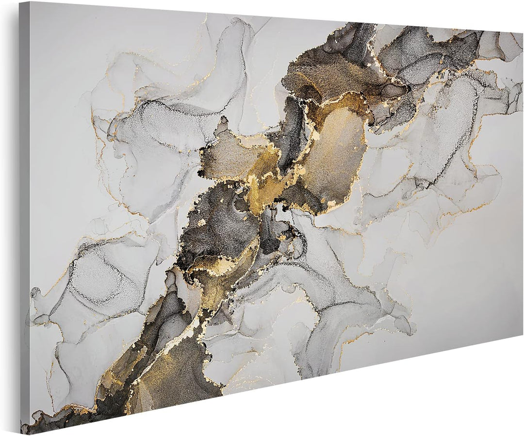 islandburner Bild auf Leinwand Luxuriöse abstrakte Fluid Art Hintergrund in Technik Mischung aus sch