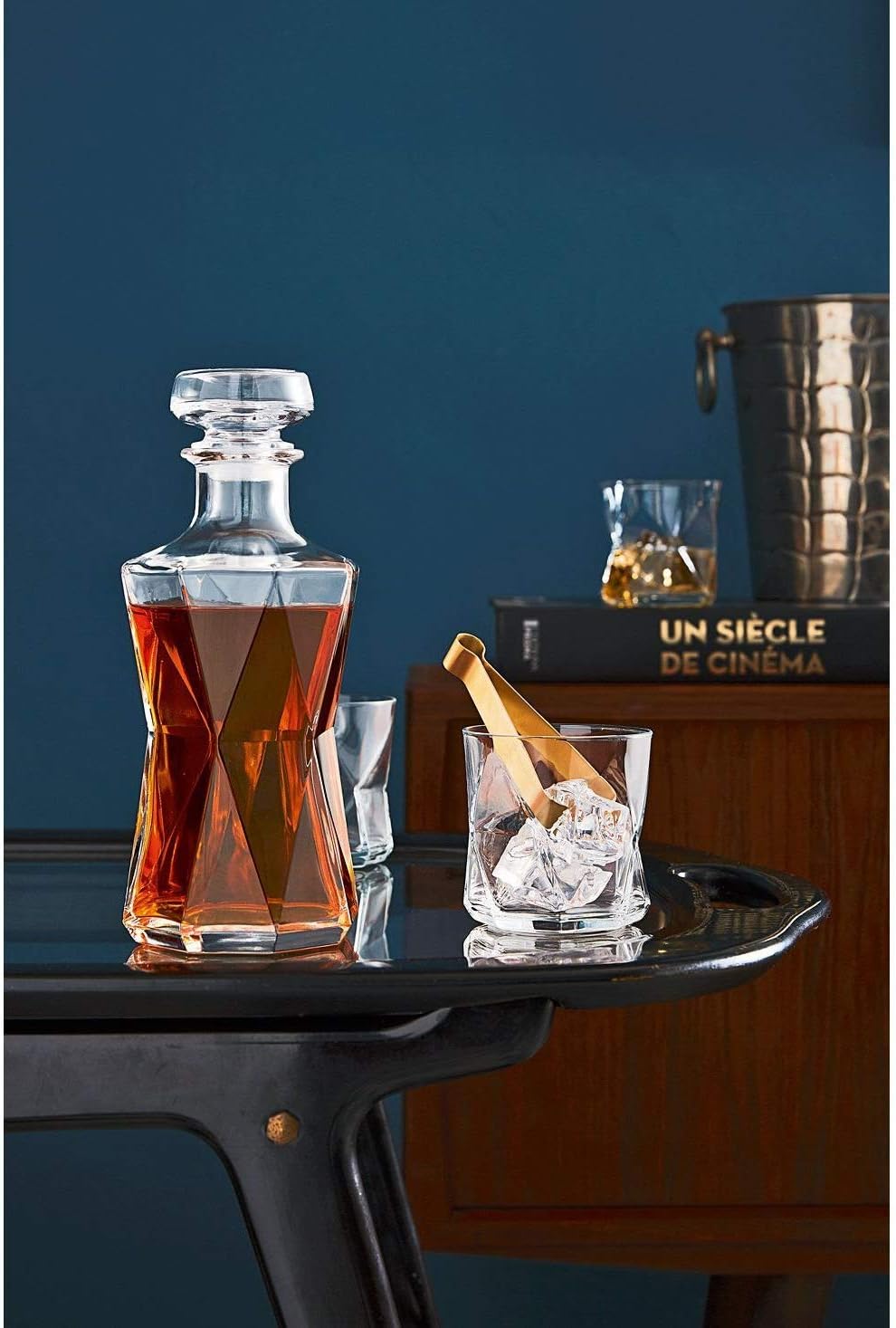 Bormioli Rocco Whiskey-Set Cassiopea (Dekanter mit 6 Gläsern, Geschenkset, Dekanterinhalt 1 Liter, G