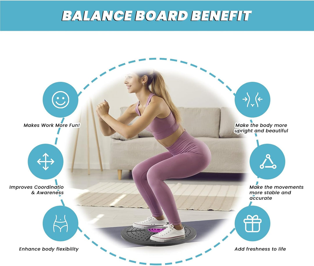 Purple Labyrinth Yoga-Balance-Board, Balance-Trainingsbrett, Balance Pad Yoga-Wackelbrett, Balance K