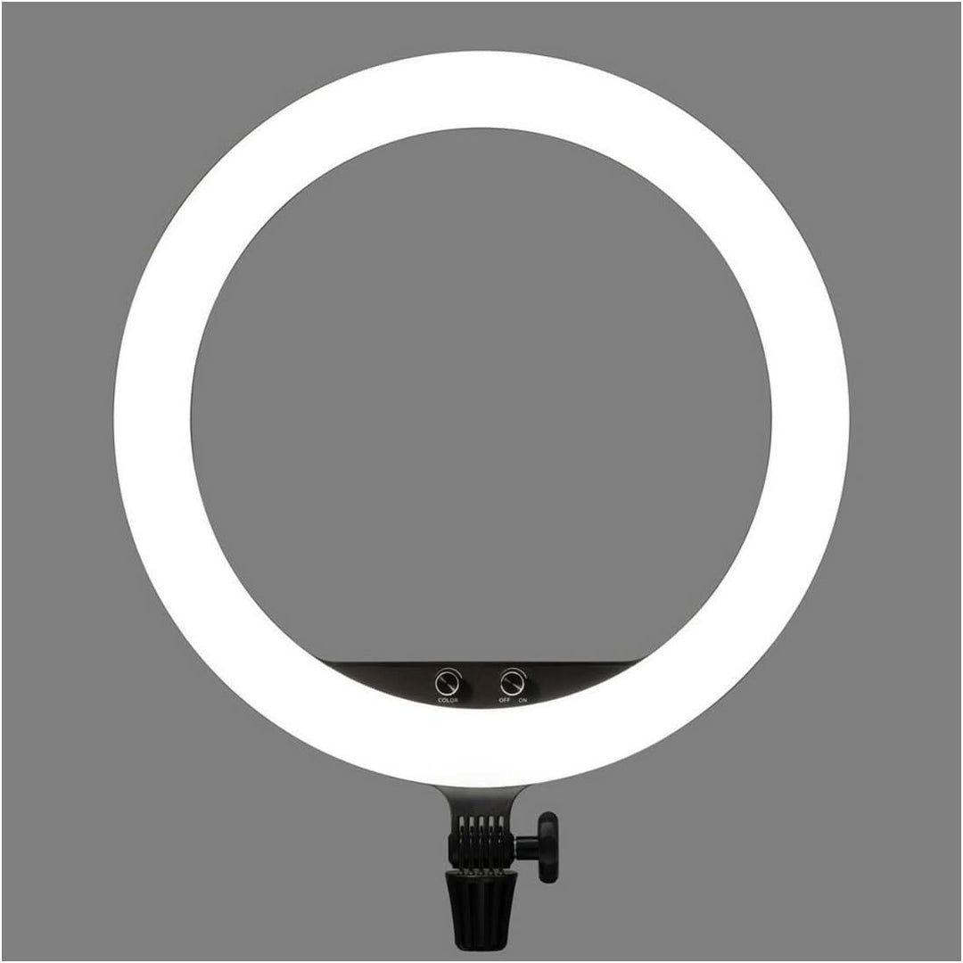 Godox LR150 LED Ringlicht Schwarz - 18 Zoll einstellbare Farbtemperatur Ringlampe mit Telefonhalteru