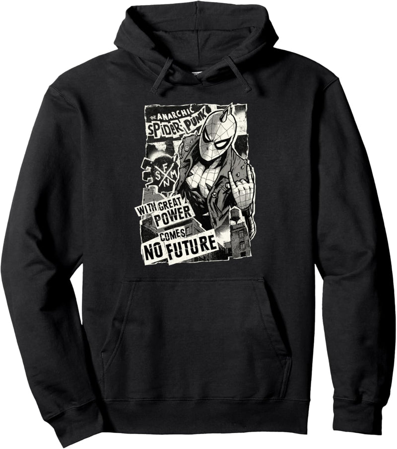 Marvel Spider-Man Anarchic Spider-Punk With Great Power Pullover Hoodie