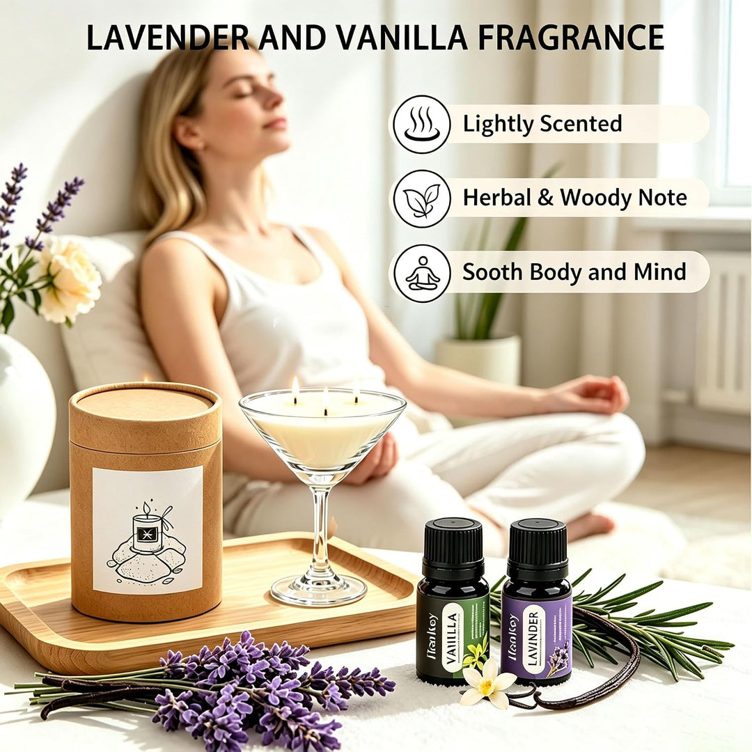 Kerzen Selber Machen Set, Kerzensand mit Docht, DIY Kerzenherstellung Kit | 450g Kerzenwachs mit 30
