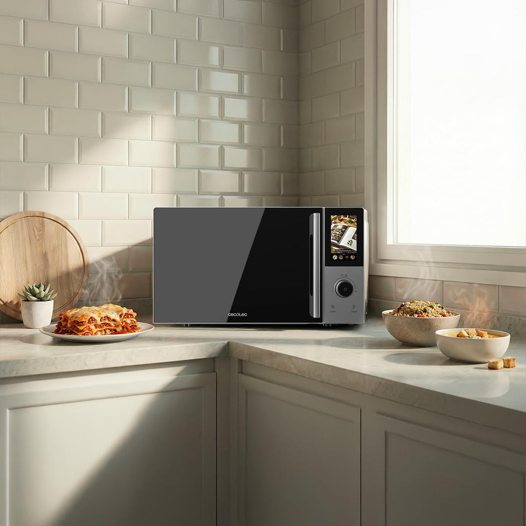 Cecotec Mikrowelle Convection 2800 Touch. 28 L Kapazität, 900 W Mikrowelle, 1200 W Grill, 2200 W Hei