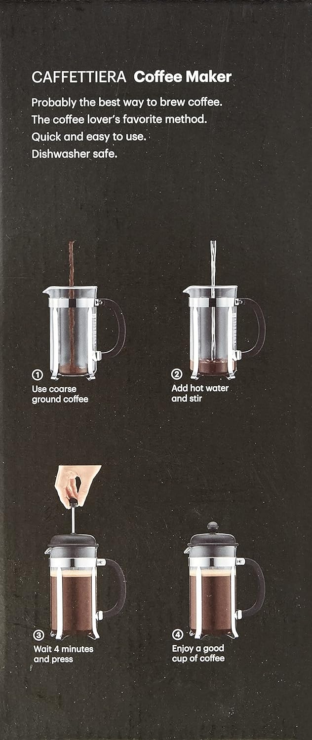 Bodum 1918-01SA-10 CAFFETTIERA Kaffeebereiter 8 Tassen 1 L Kunststoff, Schwarz 1,0 l