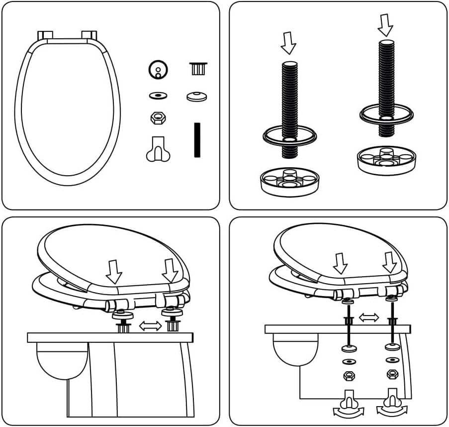 sanicomfort WC-Sitz Bambus mit Absenkautomatik | Toilettensitz aus Echtholz | Soft-Close | Antibakte