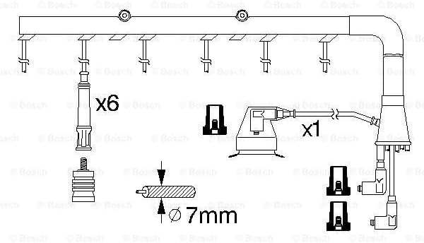 Bosch 0986356322 - Zündleitung - 1 Stück