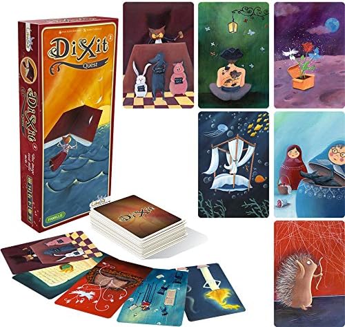 Set mit 2 Erweiterungen Dixit: Origins + Quest + 1 Decap Blumie