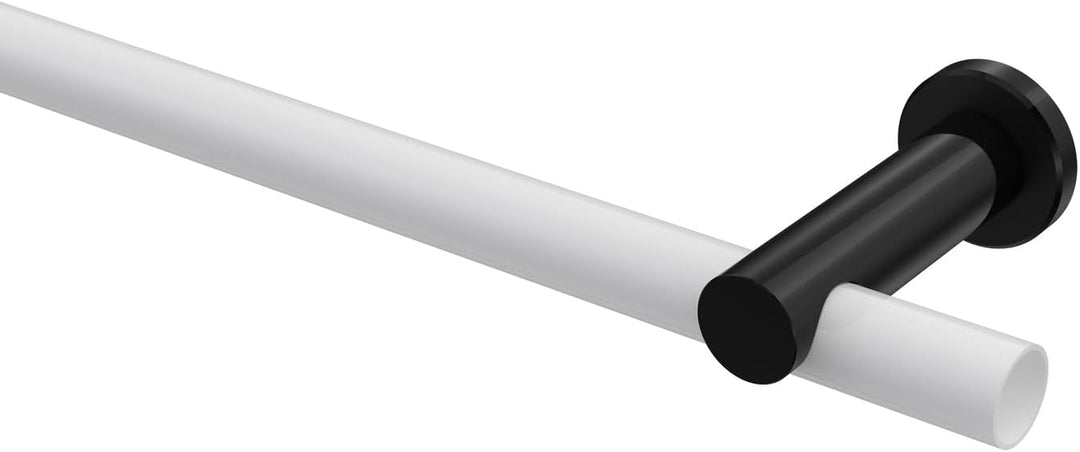 INTERDECO Träger/Wandhalter Schwarz, offen 7,5 cm Abstand, 1-läufig 20 mm Ø, Platon (4 Stück)