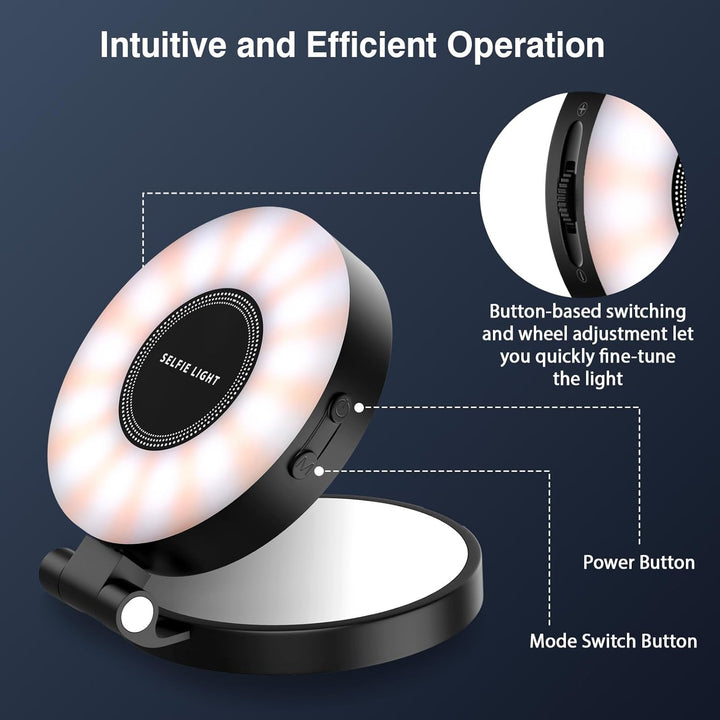 Magnetisches Selfie Licht 3 Modu Mini LED Handy 3-in-1 Magnetische Selfie Licht Kompatibel, Farbtemp