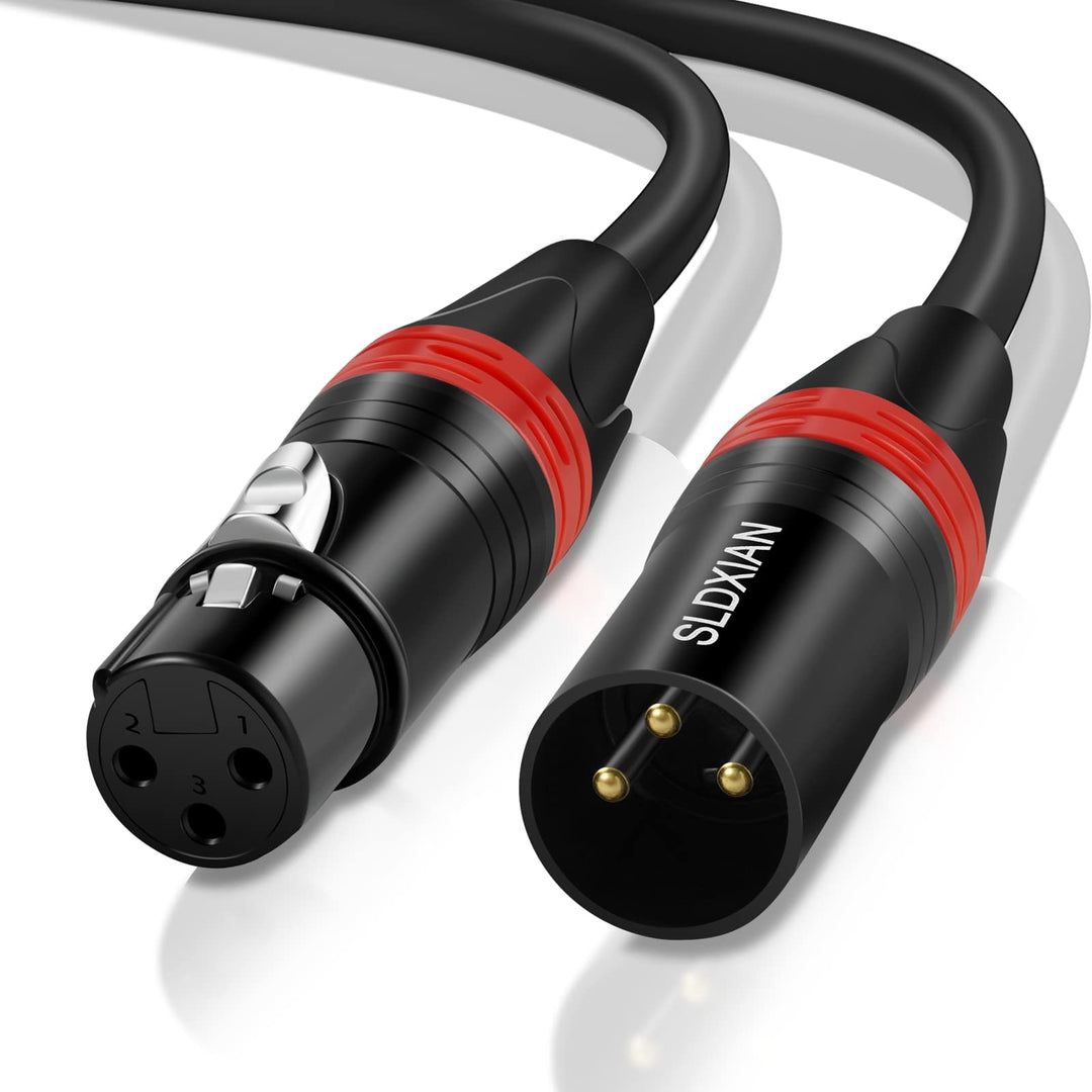 SLDXIAN XLR Kabel, Mikrofonkabel XLR Stecker auf XLR Busche, XLR Verlängerung für Verstärker, Mixer,