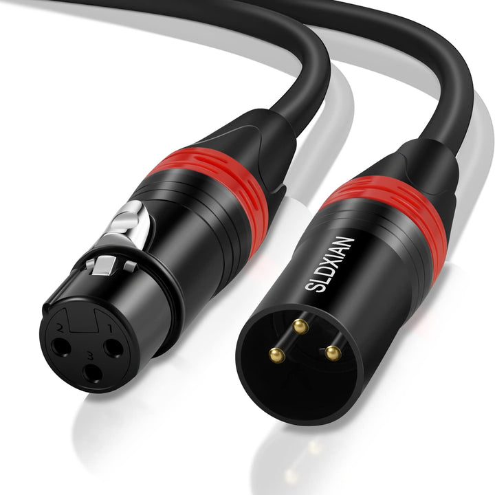 SLDXIAN XLR Kabel, Mikrofonkabel XLR Stecker auf XLR Busche, XLR Verlängerung für Verstärker, Mixer,