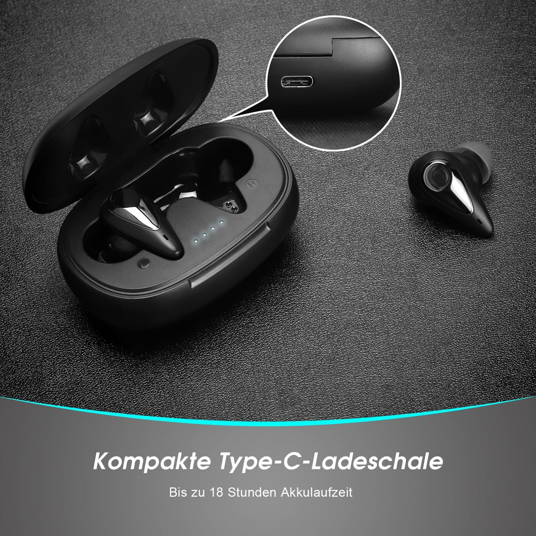 August Bluetooth Kopfhörer In Ear EP810 - Bluetooth 5.0 Kabellose Earbuds mit Mikrofon Berührungsste