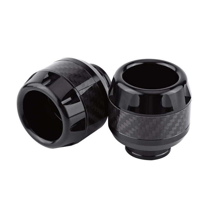 Gabel Slider, 1 Paar Carbon-Faser-Motorrad-Vorderradgabel-Slider-Sturzschutz(Schwarz), Schwarz