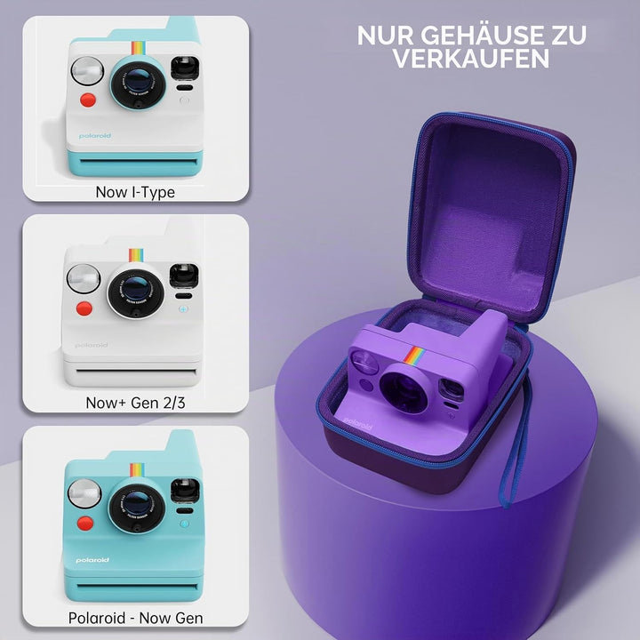 XANAD Tasche für Kamera, kompatibel für Polaroid Now Gen 2 / Polaroid i Type Sofortbildkamera (Lila)
