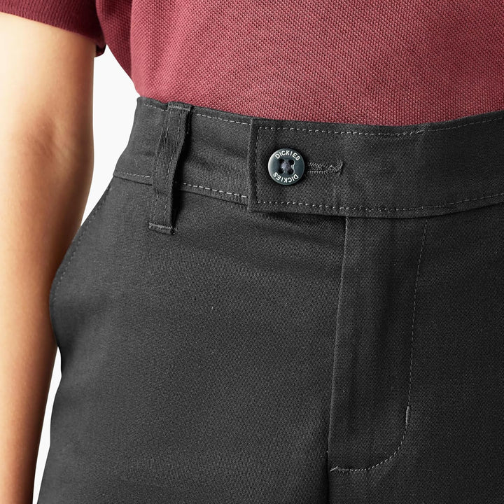 Dickies Mädchen Gleichmässige Stretch-Hose, schmal, gerade Uniform Stretch Slim Straight Pant 4 Schw