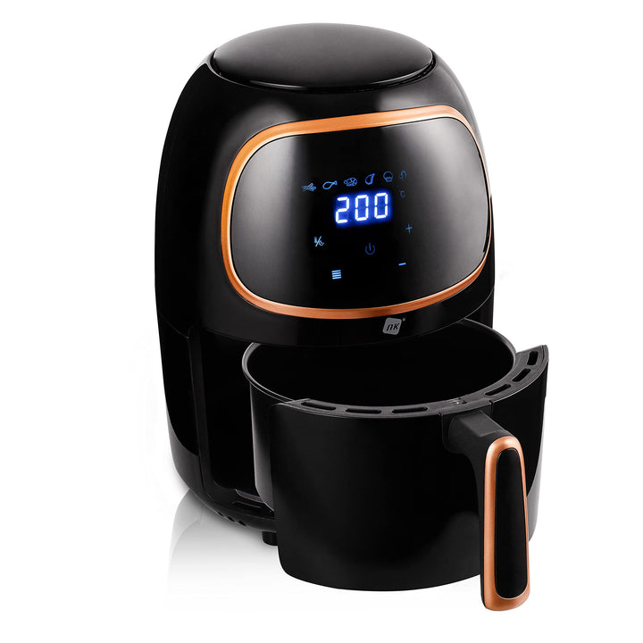 NK Heissluftfritteuse digitale Fritteuse 2L - Heissluftfritteuse, einfach zu bedienen, 6 Programme,