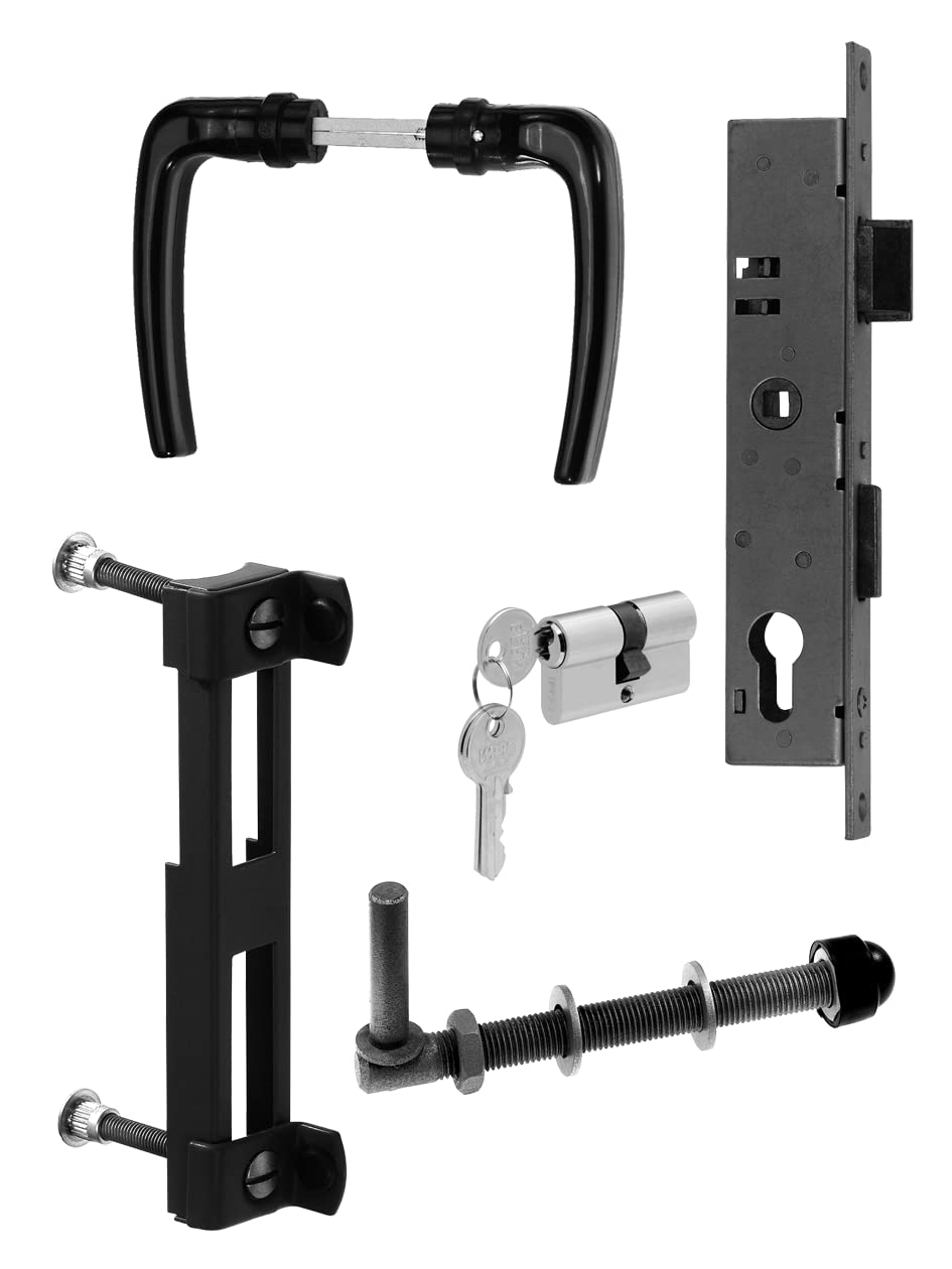 Alberts 653842 Zubehör-Set für Wellengitter-Tore | für Tore bis 1500 mm Höhe | zinkphosphatiert, ant