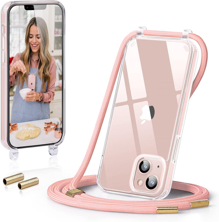 GOODVISH Handykette kompatibel mit Apple iPhone 13-6,1" Display | Necklace Hülle mit Band Handyhülle