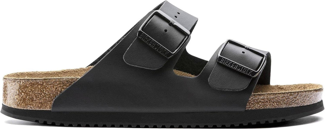 BIRKENSTOCK Arizona Birko-Flor, Unisex-Erwachsene Pantoletten 35 EU Schwarz, 35 EU Schwarz